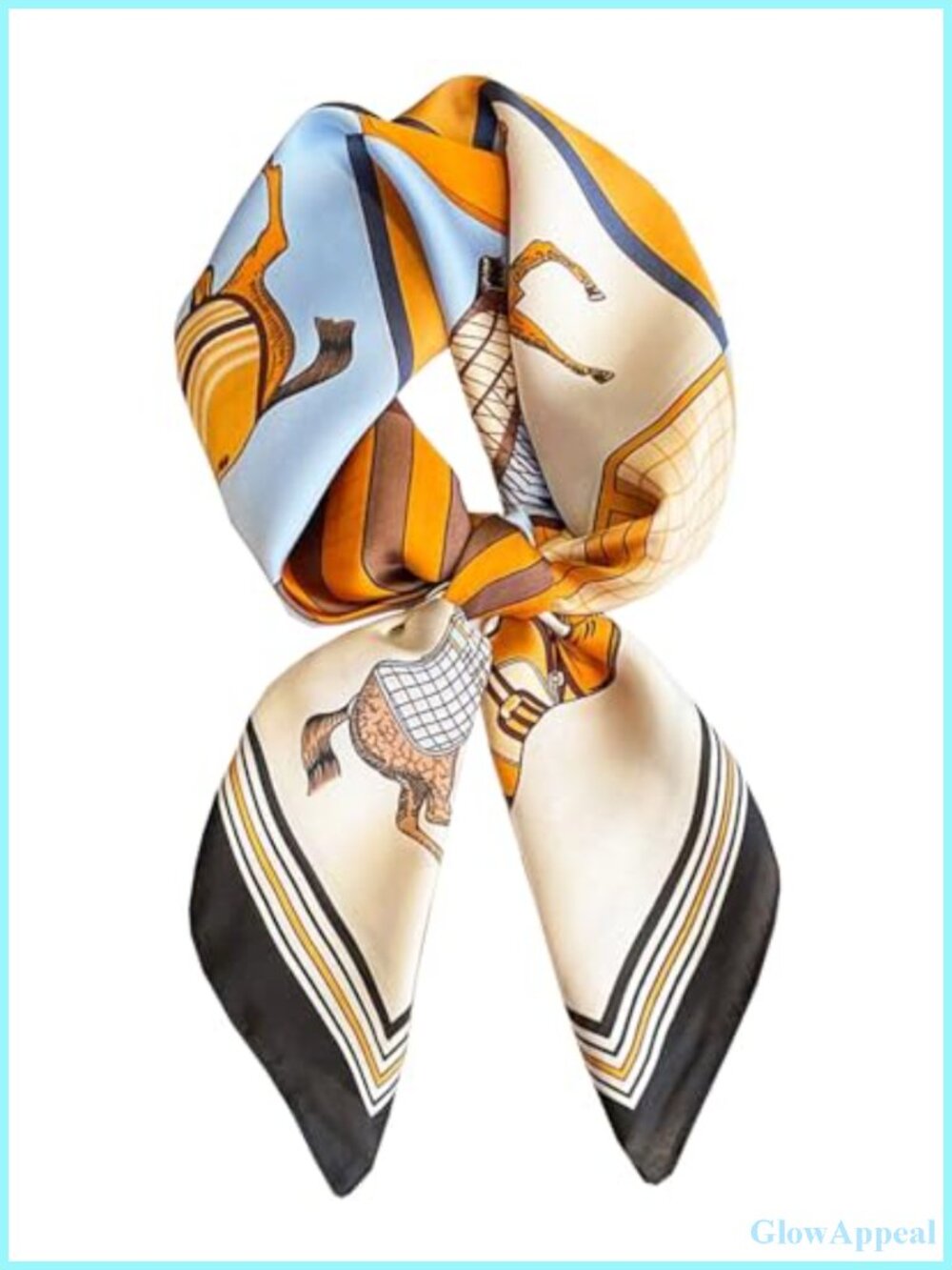 Silk Satin Hair Bandana Scarf for Women - Lightweight Headscarf, Neck Scarf,